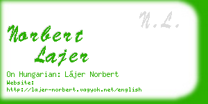 norbert lajer business card